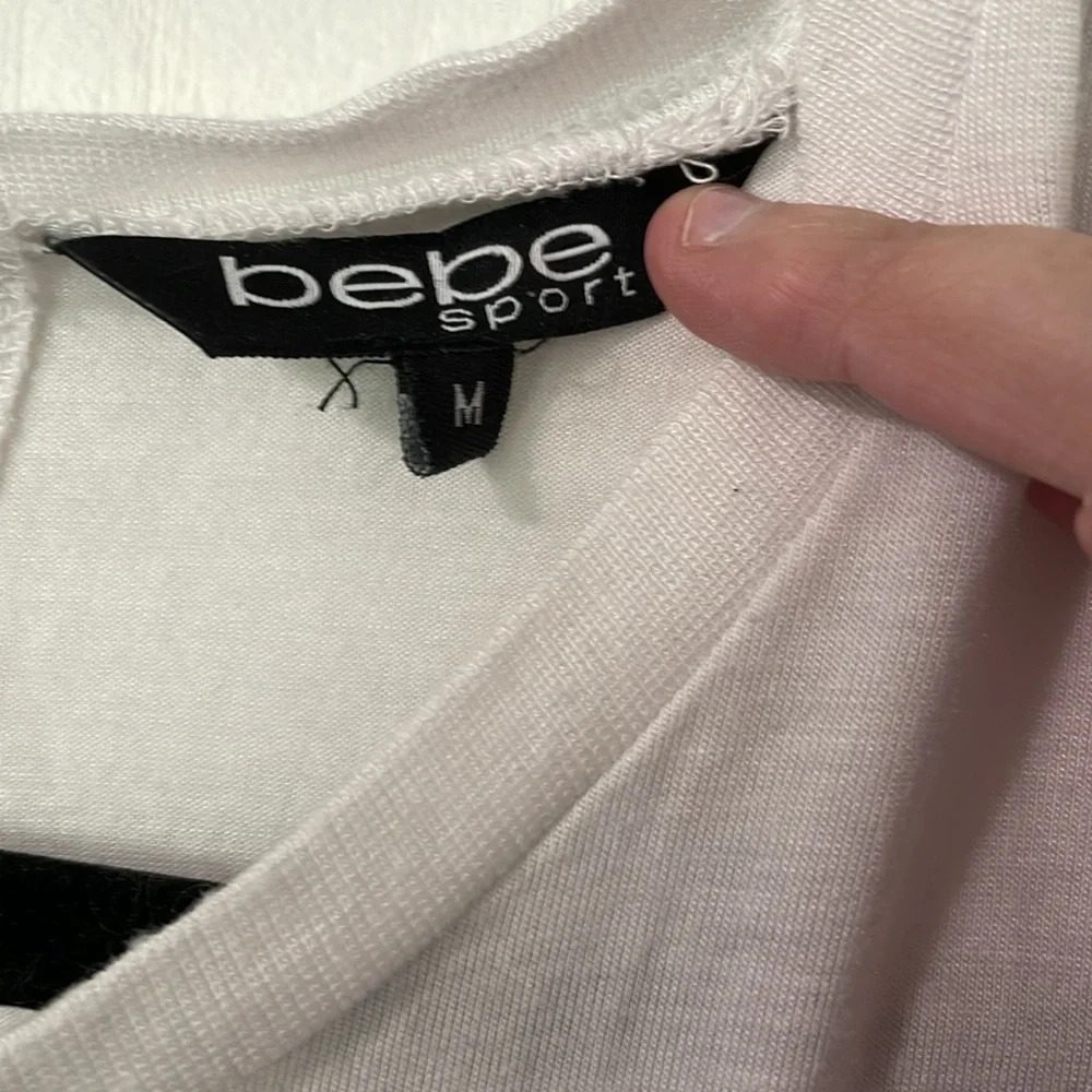 💰Bebe mesh white tank with black size medium - Picture 2 of 4